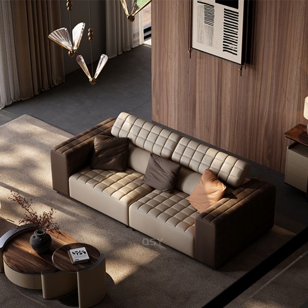 Comfortable L Shape Living Room Leisure Wooden 7 Seater Leather Sectional Recliner Designs Modern Sofa Set 7 Seater