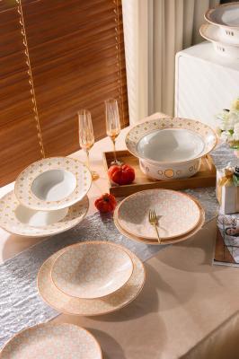 Bone China Cinerary Set Luxury Cerâmica Refeição pratos pratos taças copos conjuntos