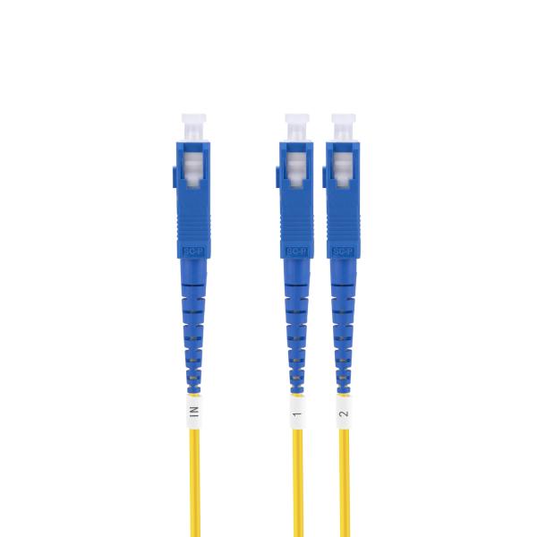 SC / UPC 2.0mm 1M ABS Module Fiber Optic Splitter G657A 1x2 PLC Singlemode