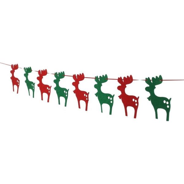 Home Decoration Merry Christmas Party Crafts Felt Banner Flag Customized Size