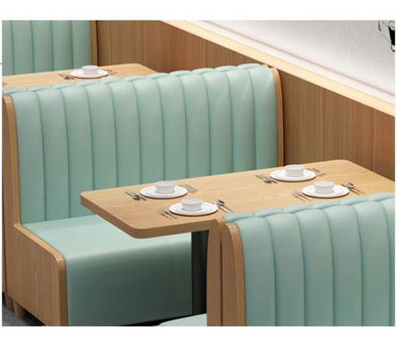 Foshan Wholesale U Shaped Booth Seating Restaurant Simple Dining Sets Cafe Shop Wooden Restaurant Furniture