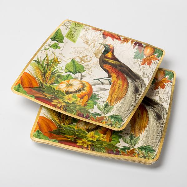 Eco Friendly Small Square Paper Plates Holiday Party Supplies Dish Tableware Set