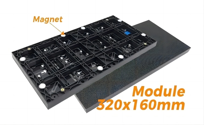 SMD HD Внутренний светодиодный видеостенный дисплей с литой алюминиевой светодиодной шкафкой 640x480 мм