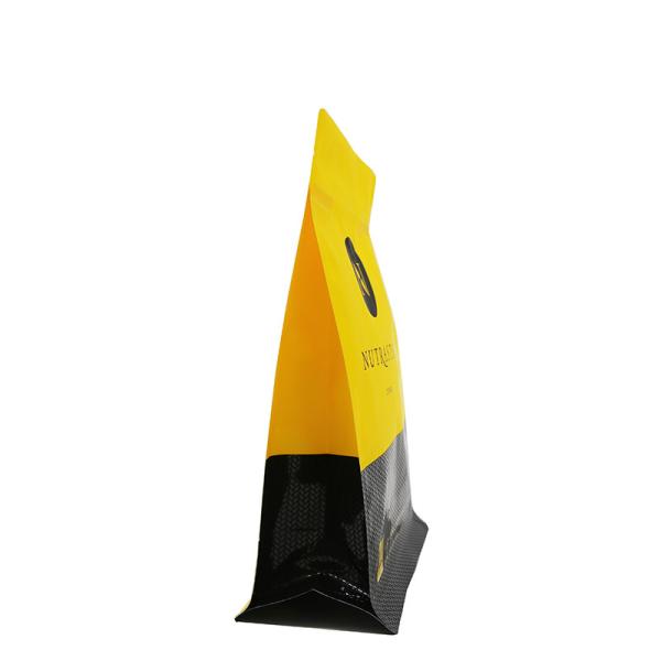 Плоская нижняя Biodegradable упаковка кладет прокатанный мешок в мешки для упаковки кофейного зерна