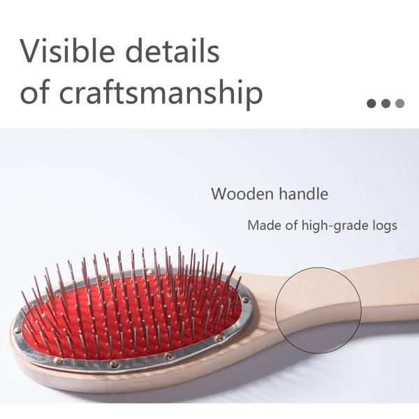 Wood Handle Detangle Hair Brush Human Hair Wig Brush  Anti Static