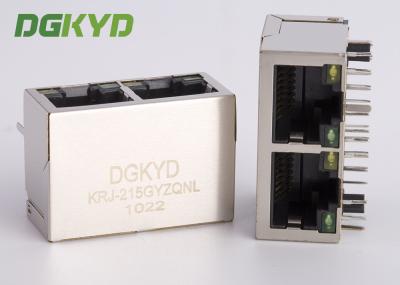 O porto 2 integrou o conector dos ethernet do magnetics 8P8C RJ45 com o G/Y conduzido para o interruptor
