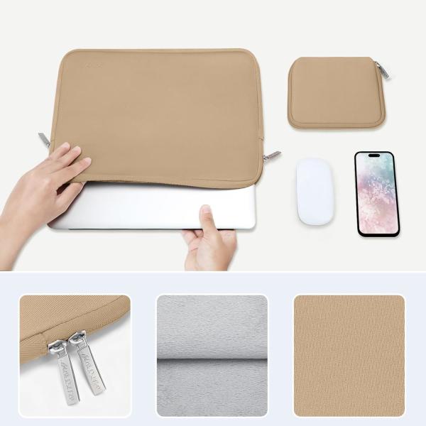 Рукав ноутбука совместим с MacBook Air/Pro, 13- 13,3-дюймовый ноутбук, неопреновая сумка с маленьким корпусом, абрикос