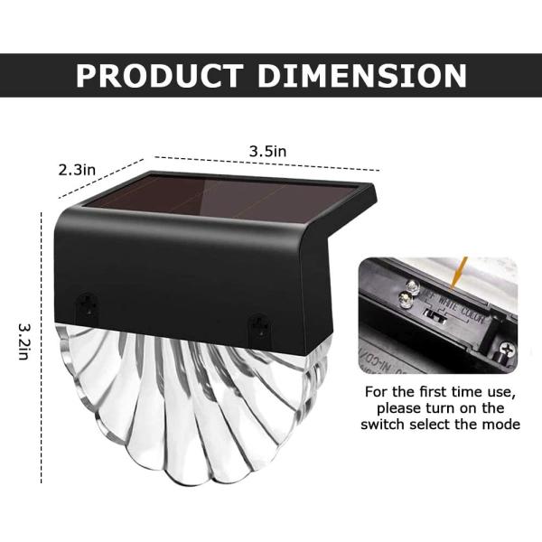 ABS Acrylic Outdoor Solar Fence Light Shell Figurine Warm / RGB Light
