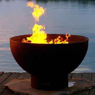 Fogo redondo de aço ardente de madeira Pit For Outdoor Camping de Corten