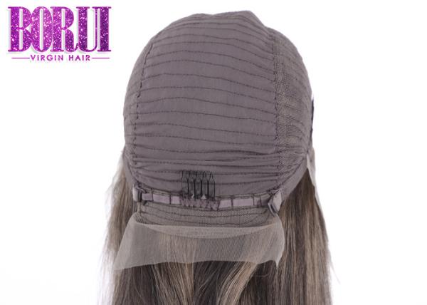 Silky Straight Colored Bob Wigs Pre Plucked With Baby Hair Mixed 100% Brazilian Hair
