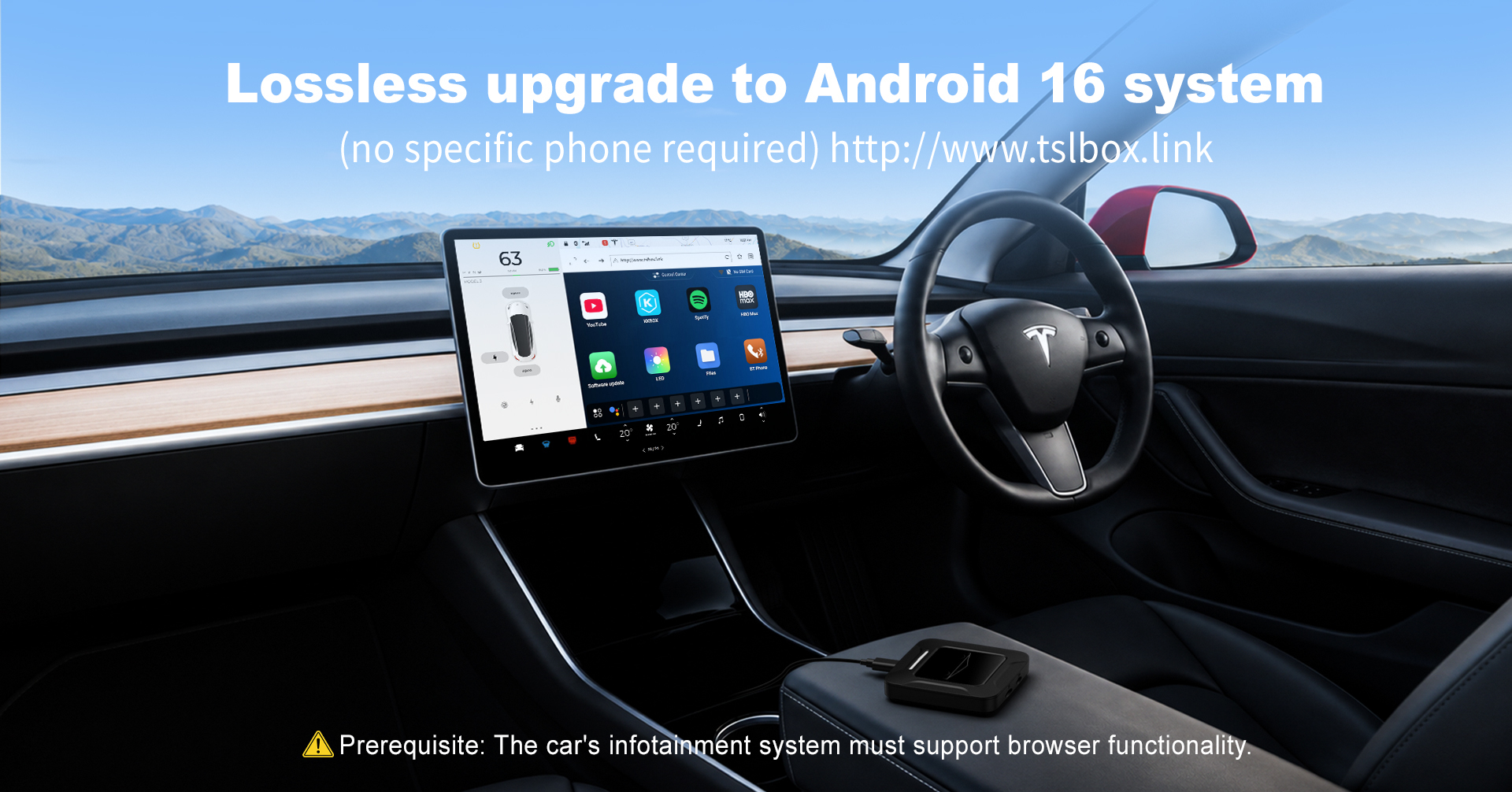 Multimedia Android Tesla AI Box Carplay For EV Cars USB Plug