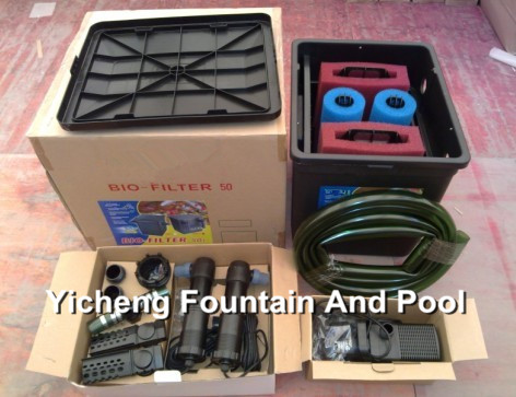 Biological UV Filtration Pond Filter For 4m³ Garden / Fish Ponds 50L Volume