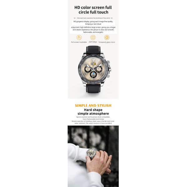Eraysun Premium AW13 Business Smart Watch 1.28 Inch Waterproof Touch Screen Smart Watch for Men Sport Smart Watch