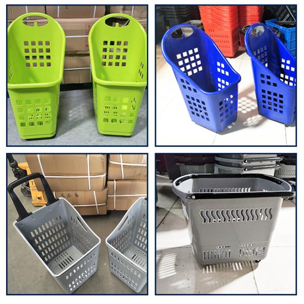 Supermarket Shopping Basket With Wheels