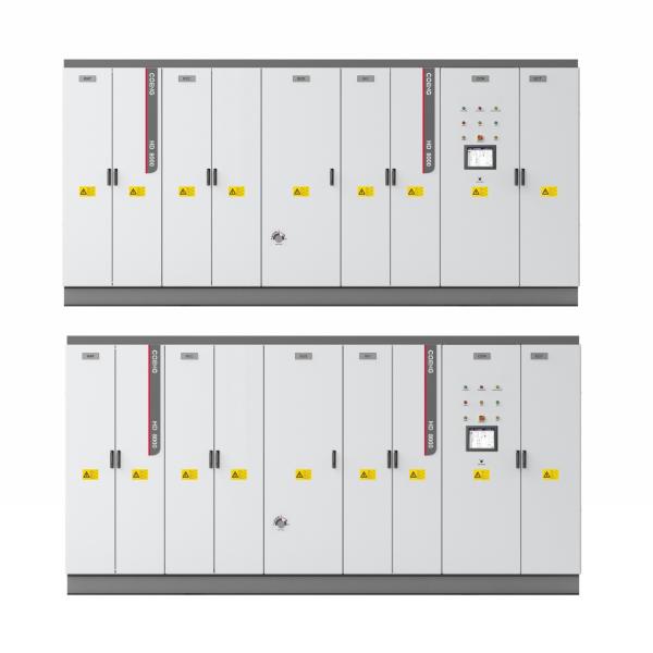 中電圧エンジニアリングインバーター VFD 45 Hz ~ 66 Hz IP54 液体冷却