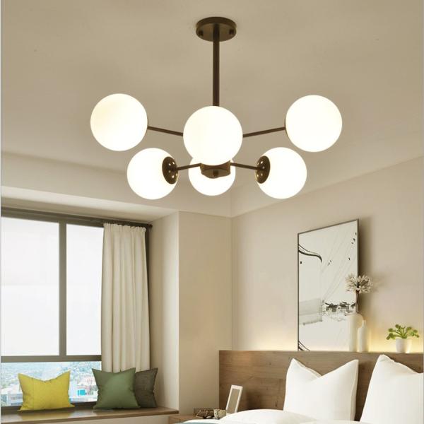 White Glass Ball Chandelier 6-head  8-head  12-head 14-head