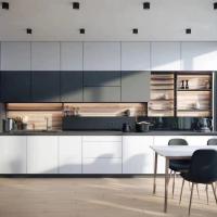 Colección de gabinetes de cocina de madera modular de MDF versátil