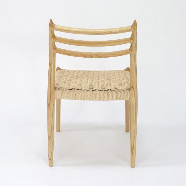 Hand-woven Cord Dining Chair for Restaurant Solid Wood and Ash/Rubber Wood Construction