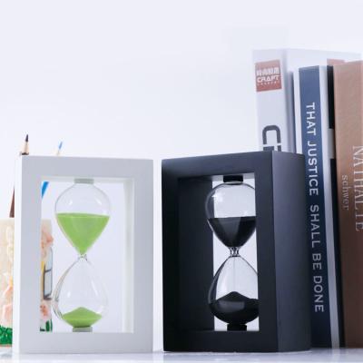 Ampulheta por atacado do chá do temporizador da areia do quadro de madeira para decorações