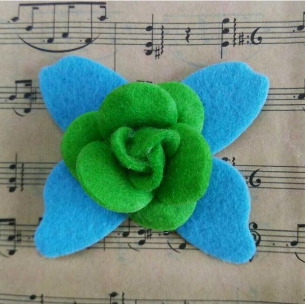 Hat Decoration Folded Fabric Flowers Fabric Flowers Fancy For Headbands