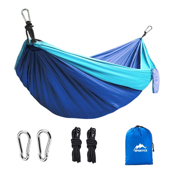 SPAKYCE High Quality Colorful Custom Nylon  Camping Hammock Tree Hammock Portable  Hammocks