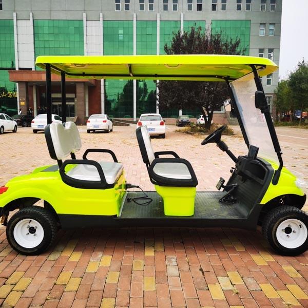 Customizable color 4-seater EV lithium lead aic battery golf buggy cart rainproof curtain for hotel farm garden club