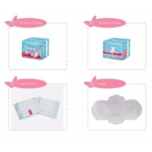 Waterproof Polyethylene Film Day Use Organic Sanitary Napkins