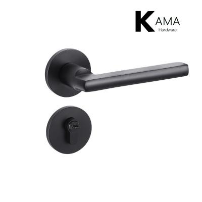 Mortise Split  Wooden Door Lock Handle Set Aluminum Matt