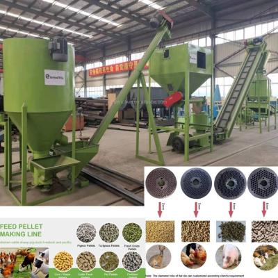 1 pelota da grama de Ton Livestock Animal Feed Machinery que faz o trigo do milho da máquina