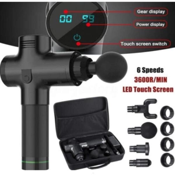Red White Electric Portable Cordless Deep Muscle Massage Gun Home Fitness Equipment