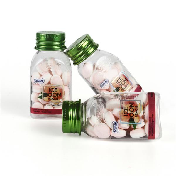 Sabor HALAL del melocotón de Sugar Free Mint Candy Fruit del casquillo del color