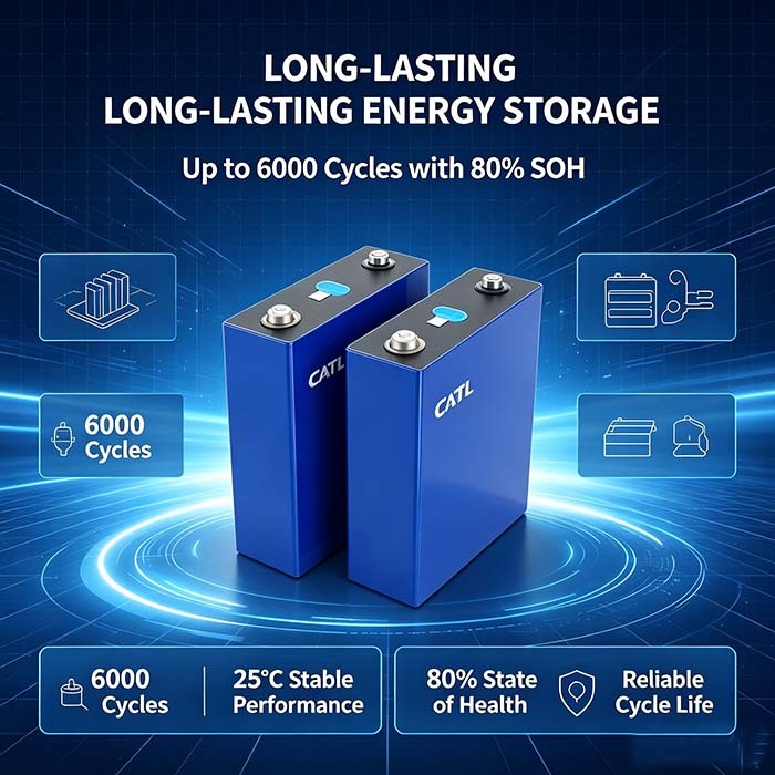 3.2V 280Ah CATL LiFePO4 Battery Prismatic Cell, Long‑Life Lithium Ion Cell for Off‑Grid Solar Storage & Backup Power Supply