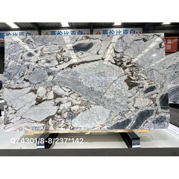 Brazilian Bvlgari Blue Marble Wall Panels Marble Stone Slab Aesthetic High End Design