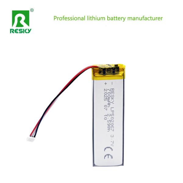 Power Lithium Battery 502065 3.7V 700mAh Rechargeable Battery Cell For Smart Watch
