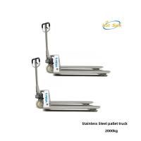 Caminhão de paletes manual de aço inoxidável galvanizado de 550 mm personalizado com capacidade de carga de 1 a 5 toneladas