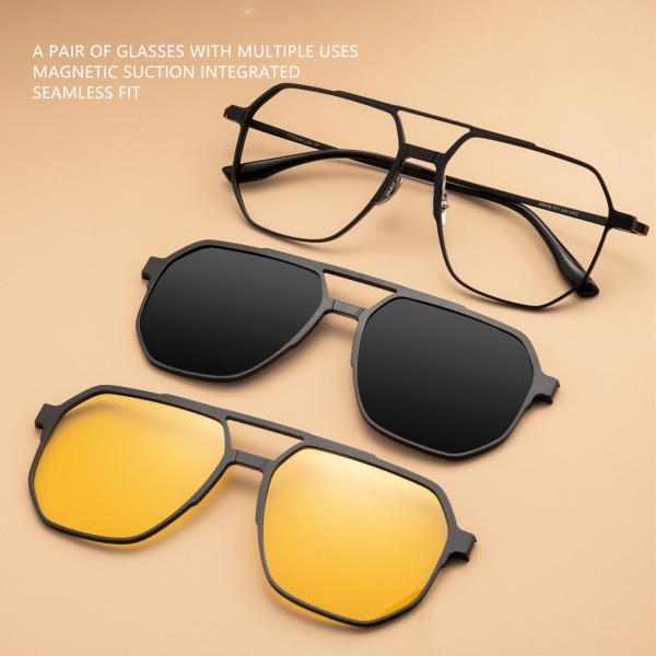 Высококачественный чистый титановый алюминиевый магнитный зажим на очках