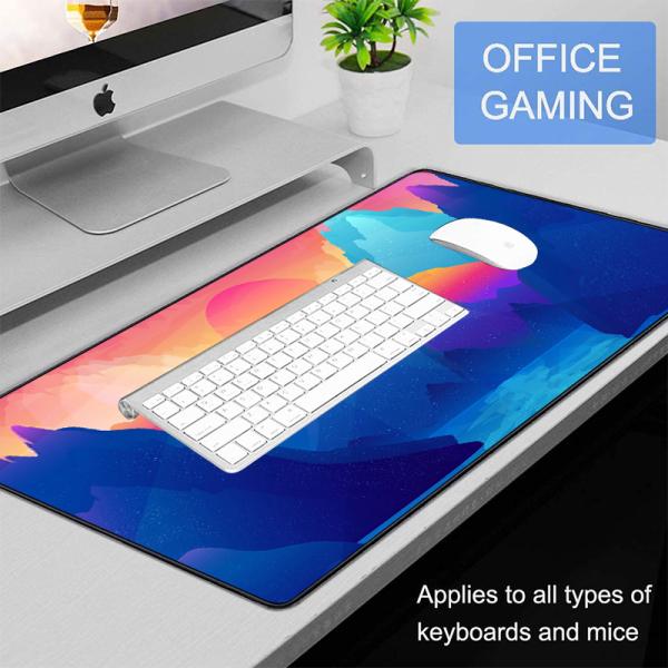 Custom Full Colour Design Print XL Polyester Fabric Gaming Mouse Pad with Rubber Base