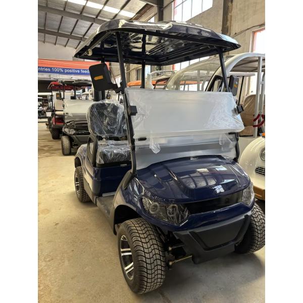 Carro de golf eléctrico de lujo de 4 asientos azul personalizado OEM ODM para diversos escenarios como lugares escénicos y clubes