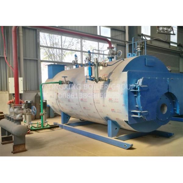 1000Kg / H Three Pass Fire Tube Boiler , Automatic Running Horizontal Steam Boiler
