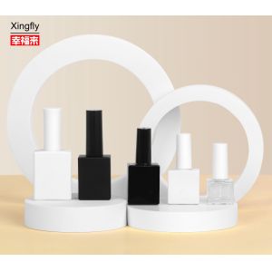 Стеклянная бутылочная глотка 5 мл флакон с лаком для ногтей УФ-гель покрытие с щеткой и крышкой