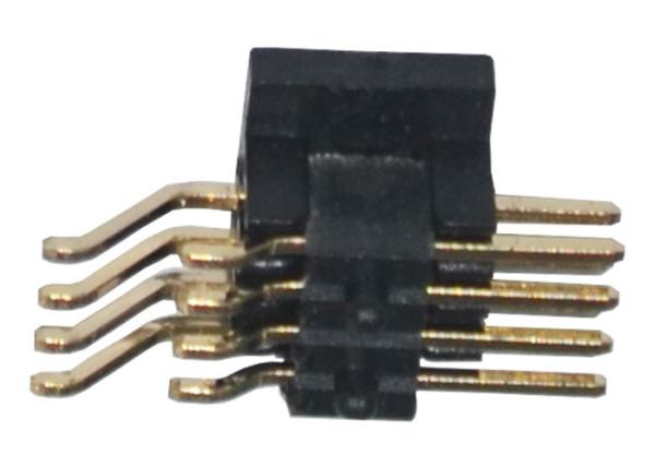 1.27mm Right Angle SMT PA6T Gold Plated Pin Header 500VAC