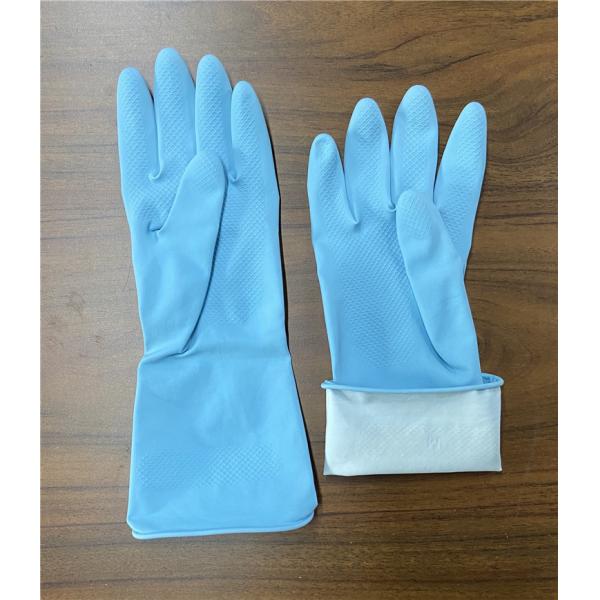 M 75g Spray Flocklined Kitchen Rubber Gloves For Cleaning Bathroom