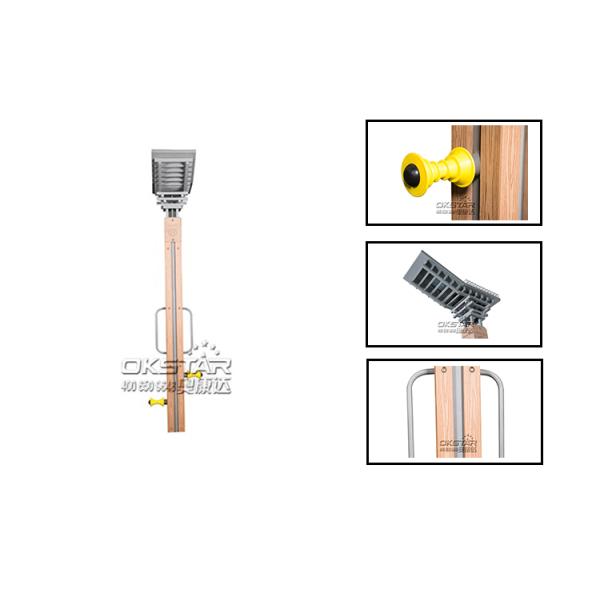 wooden street lamp outdoor fitness massager for legs