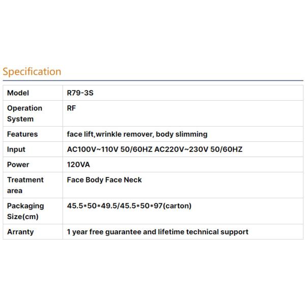Machine de levage du visage non chirurgicale 120VA noire