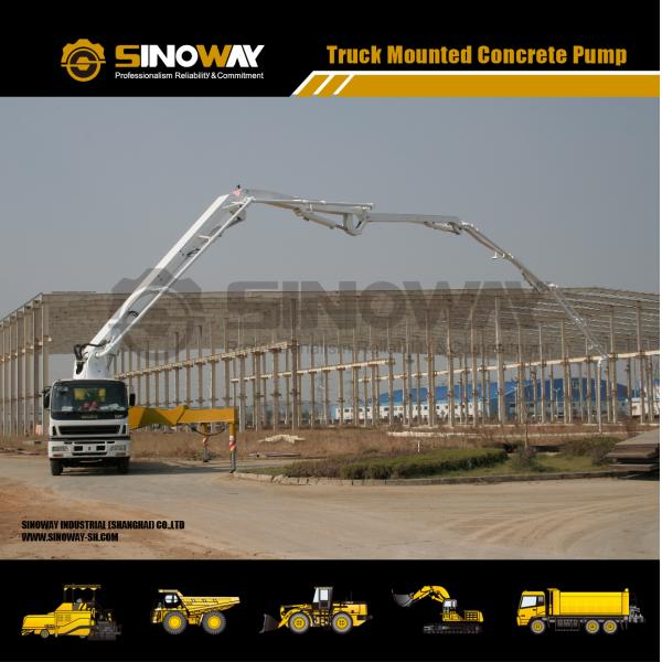 Commercial Cement Mixer ISUZU Chassis 49m Concrete Boom Truck Mounted