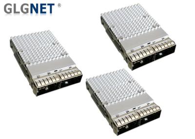 Heat Sink Mates QSFP28 Sfp Port Connector 1x2 With QSFP28 Optical Transceiver