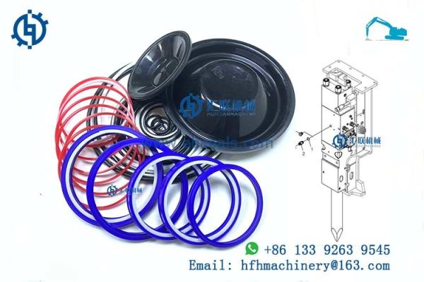 Solvent Resistant Hydraulic Breaker Seal Kit For  Hammer H120Es Cylinder