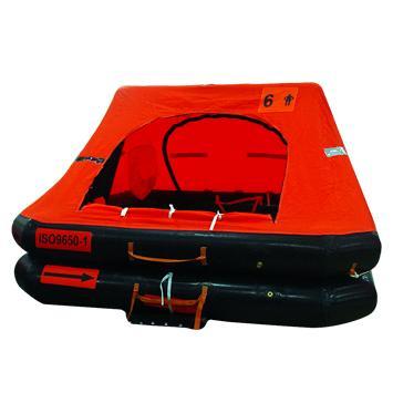Throw 6 persons inflatable leisure liferaft