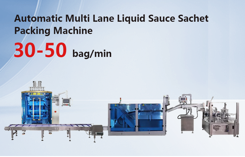 Automatic Multi Lane Liquid Sachet Packing Machine with PLC Control and 4-Side Sealing for Efficient Packaging
