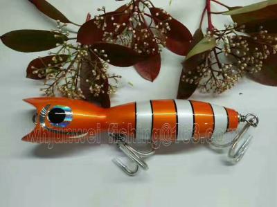2017 new 20cm/110g best sale wooden popper fishing hard lure popper bait/saltwater/trolling lure